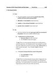 English Worksheet: The Present Perfect Tense: Form & Use 