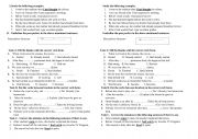 English Worksheet: past perfect