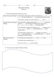 English Worksheet: Descriptive Writing - The Crooked Sixpence