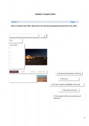 English Worksheet: PRESENT A TOURIST OFFER