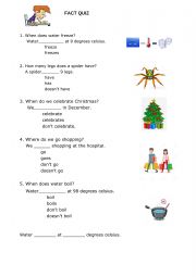 Simple Present Fact Sheet