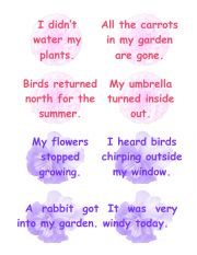 English Worksheet: Springtime Cause and Effect