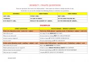 English Worksheet: Indirect / Polite questions