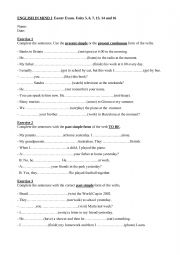 English Worksheet: English in Mind 1 - 2nd Term exam