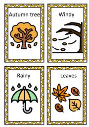 Fall/autumn flashcard