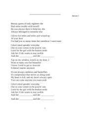 English Worksheet: She will be loved Maroon 5