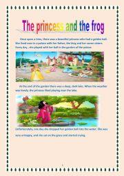English Worksheet: The princess and the frog