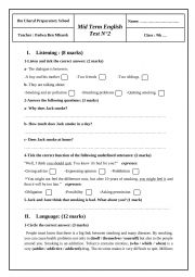 English Worksheet: 9th form test