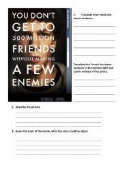 English Worksheet: Is the Facebook movie the truth about Mark Zuckerberg?