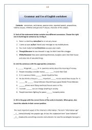 Use of English worksheet