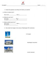 English Worksheet: Where are you from?