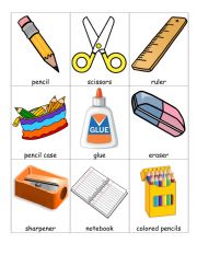 English Worksheet: School supplies