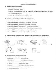 Countable and Uncountable Nouns