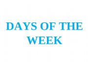 English Worksheet: Days of the week_flashcards