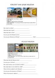 English Worksheet: at the museum