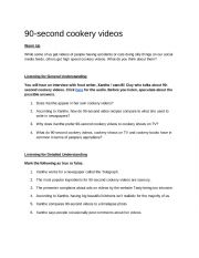 90-second cookery videos