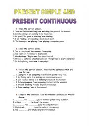 Present Simple / Present Continuous