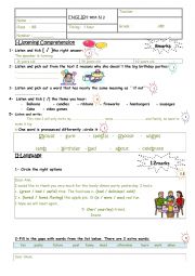 mid-term test 2 for 8th form