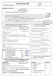 8th form mid-term test 2