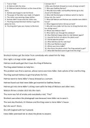 English Worksheet: The Scandal in Bohemia