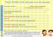 TALK TEMPLATE [for speaking activities]