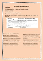 English Worksheet: Passive Voice