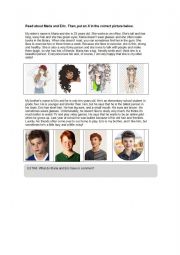 English Worksheet: reading test appearance