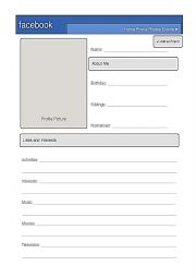 English Worksheet: Social Media Profile