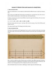 English Worksheet: Time in History