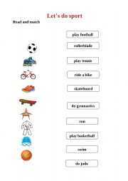 English Worksheet: Sports 