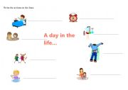 English Worksheet: A day in the life....a mind map