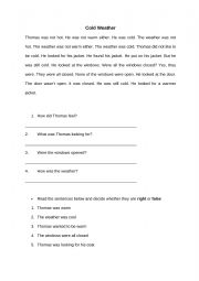 English Worksheet: Cold Weather