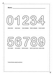 Colour the numbers