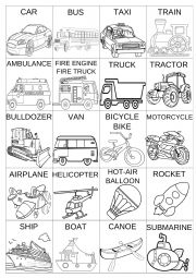 Means of Transportation - Pictionary