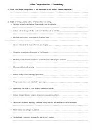 Oral Comprehension: Pilot episode Elementary