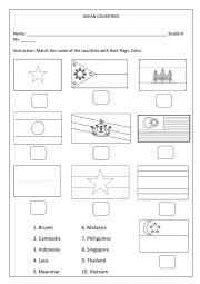 English Worksheet: Asean Countries