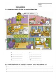 There is/are-Parts of the house-Furniture-Prepositions