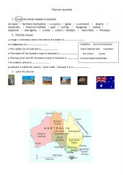English Worksheet: discover Australia