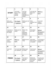 English Worksheet: Present Perfect Board Game