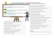 English Worksheet: Infinitive of purpose and for gerund