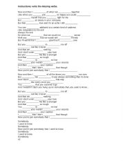 English Worksheet: Somebody that I used to know - Listening worksheet