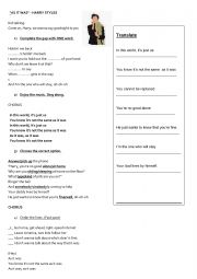 English worksheet: As it was