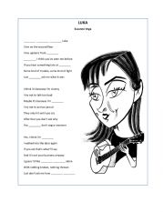 English Worksheet: Song 
