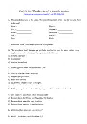 English Worksheet: Simple past with Button Poetry
