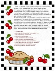 English Worksheet: FOOD