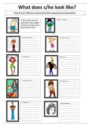 English Worksheet: Appearance and Character 