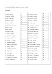 English Worksheet: synonyms vs antonyms