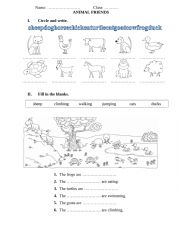English Worksheet: Animals
