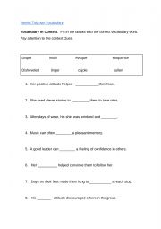 English Worksheet: Harriet Tubman - Vocabulary