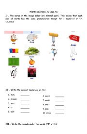 English Worksheet: Pronunciation tips /I/ and /i:/